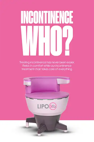 LIPO360 EMS Chair Can Help with Urinary Incontinence 2 Image of a urinary incontinence treatment seat Dover